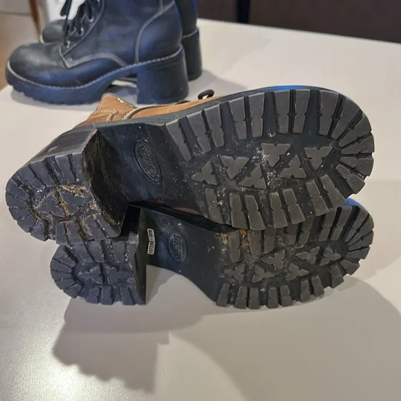 Women's Sketcher’s Black and Brown Lace-Up Ankle Boots - Picture 9 of 10